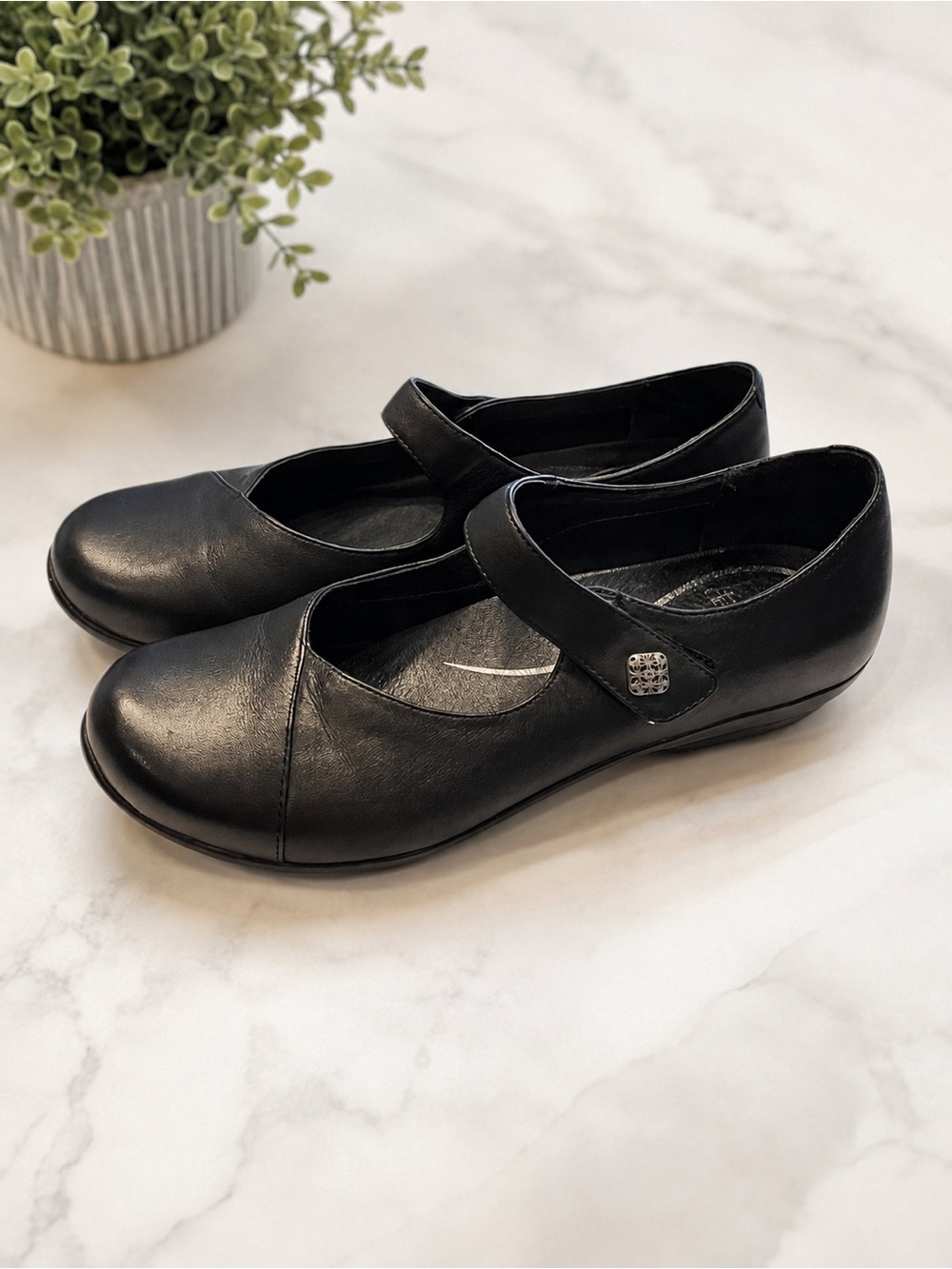 DANSKO Black Leather Mary Jane Clogs Shoes EU 40 US 9.5-10 Comfort